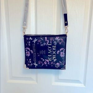 WILLOW WINTERS Black Floral Book Lover Bag CROSS BODY